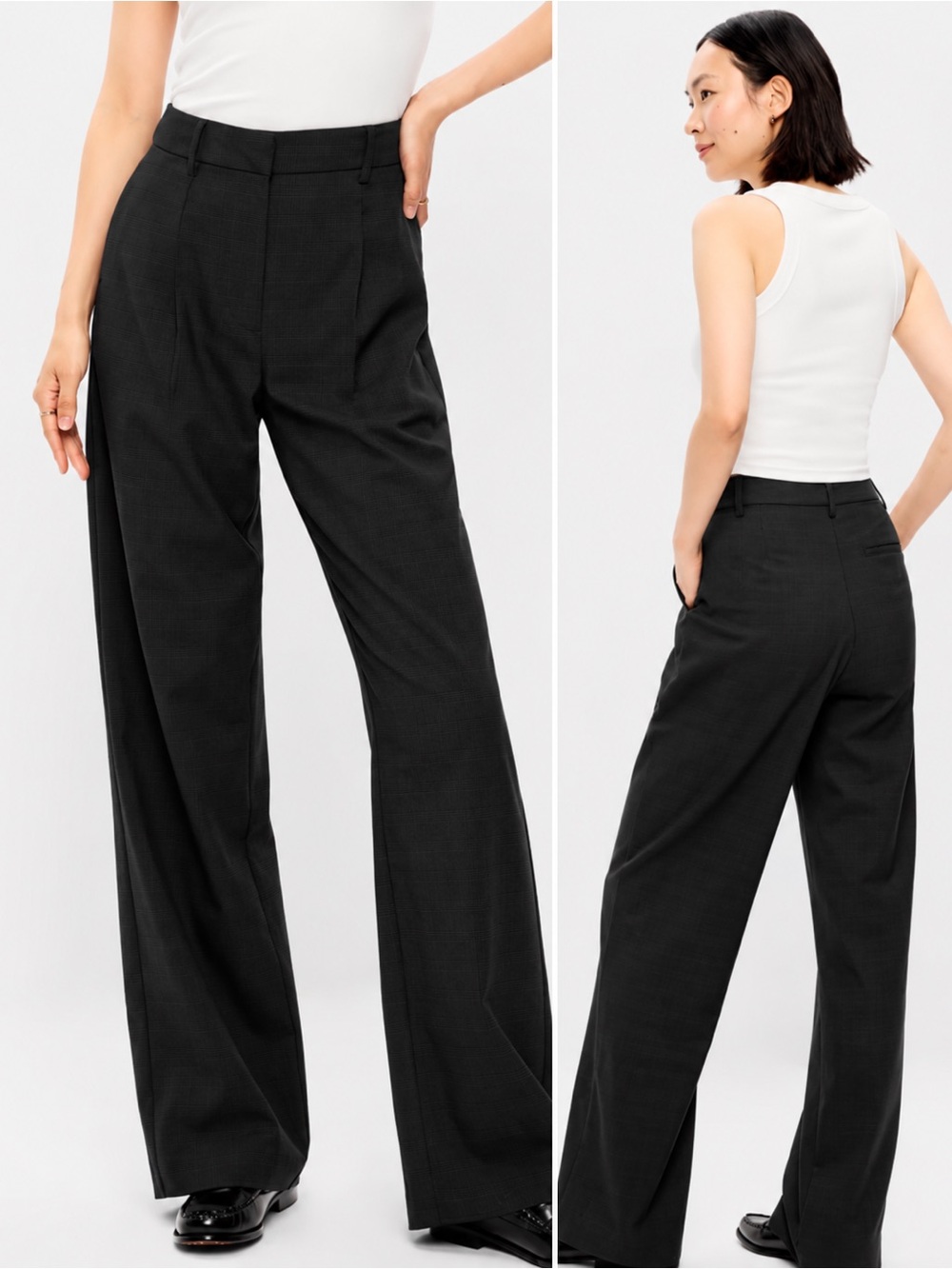 Old Navy Black High-Rise Wide-Leg Pants